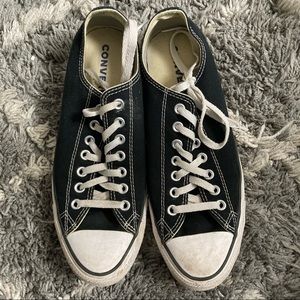 low-top black & white converse